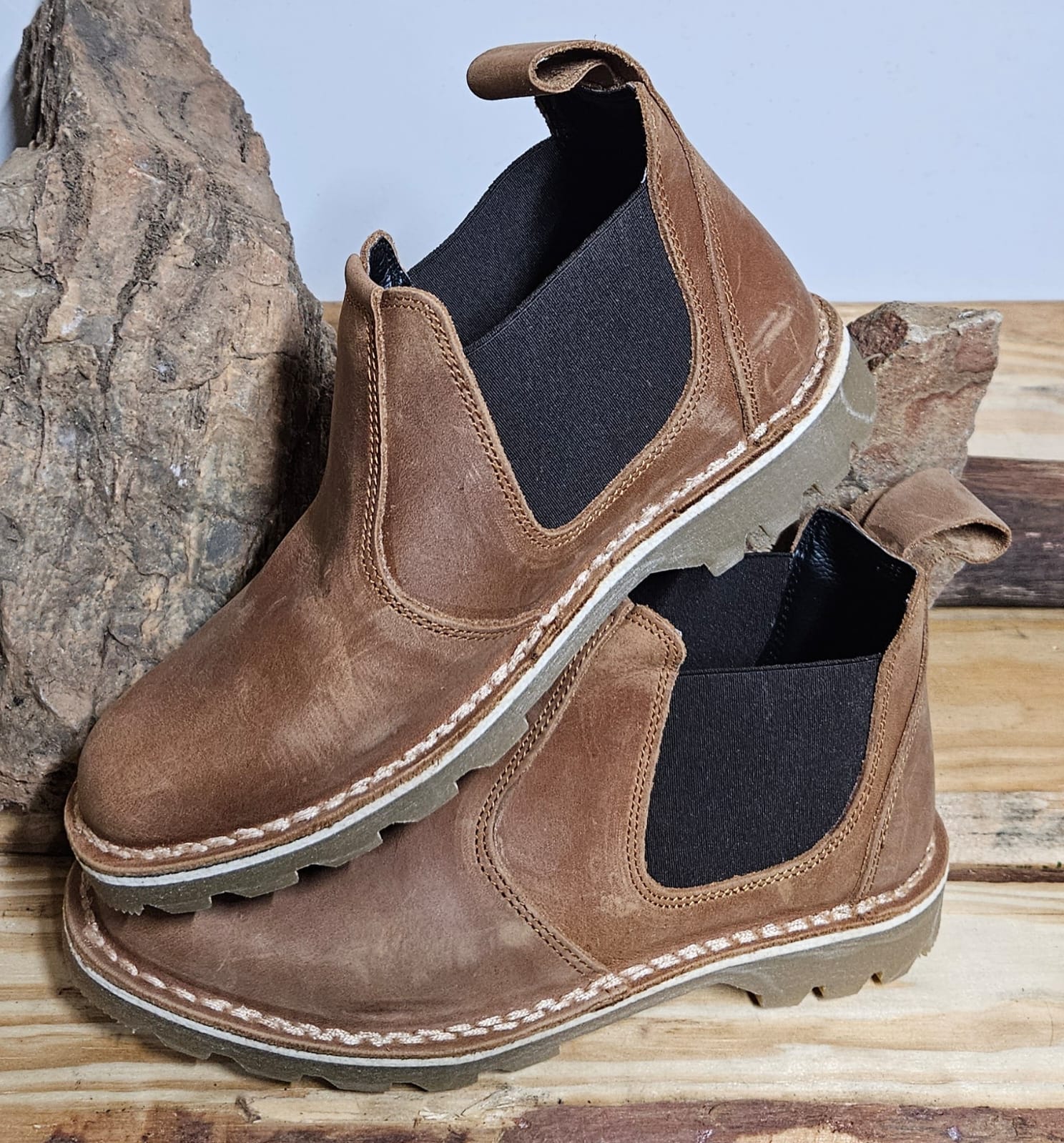 Nubuck tan boots